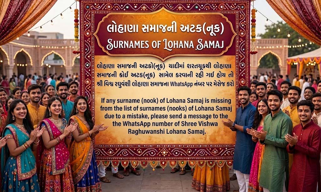 Surnames of Lohana Samaj — લોહાણા સમાજની અટક(નૂક)